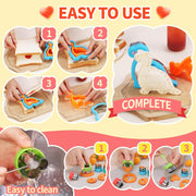 Sandwich Cutters For Kids Lunch, 25 Pcs Cutter And Sealer Set, Uncrustable Cutter, Crustless Shapes Lunch Box, Vegetable Fruit Bento Box