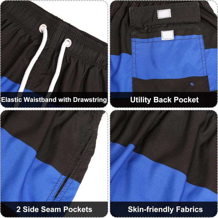 Maeau Men Swim Beach Shorts Quick Dry Swimming Trunks Drawstring Surfing Board Shorts