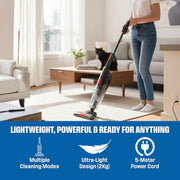 Westinghouse USA 3-in-1 Stick Vacuum Cleaner Black 600W Upright & Handheld 17Kpa Suction, Lightweight Design, 1.2L Dust Capacity (UAE Version) - 2 Years Warranty