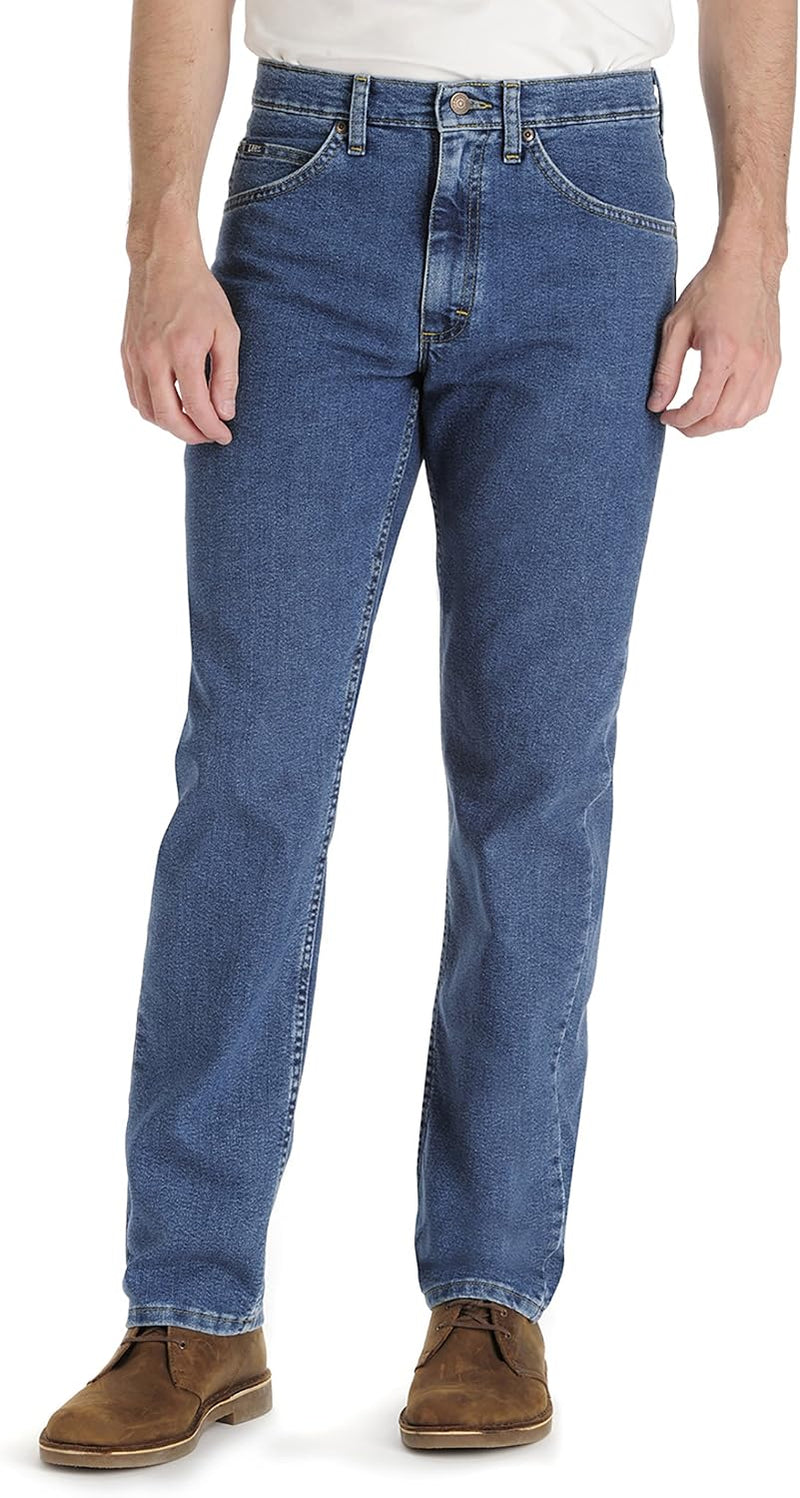 Mens Regular Fit Straight Leg Jean Jeans (pack of 1) - Pepper Wash Stretch
