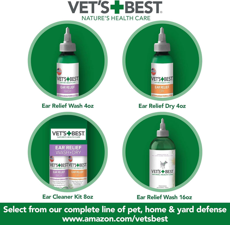 Vet's Best Ear Relief Wash For Dogs, 4 Oz, White