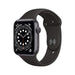 Apple Watch Series 6 (GPS, 44mm) - Space Grey Aluminium Case with Black Sport Band (Renewed)