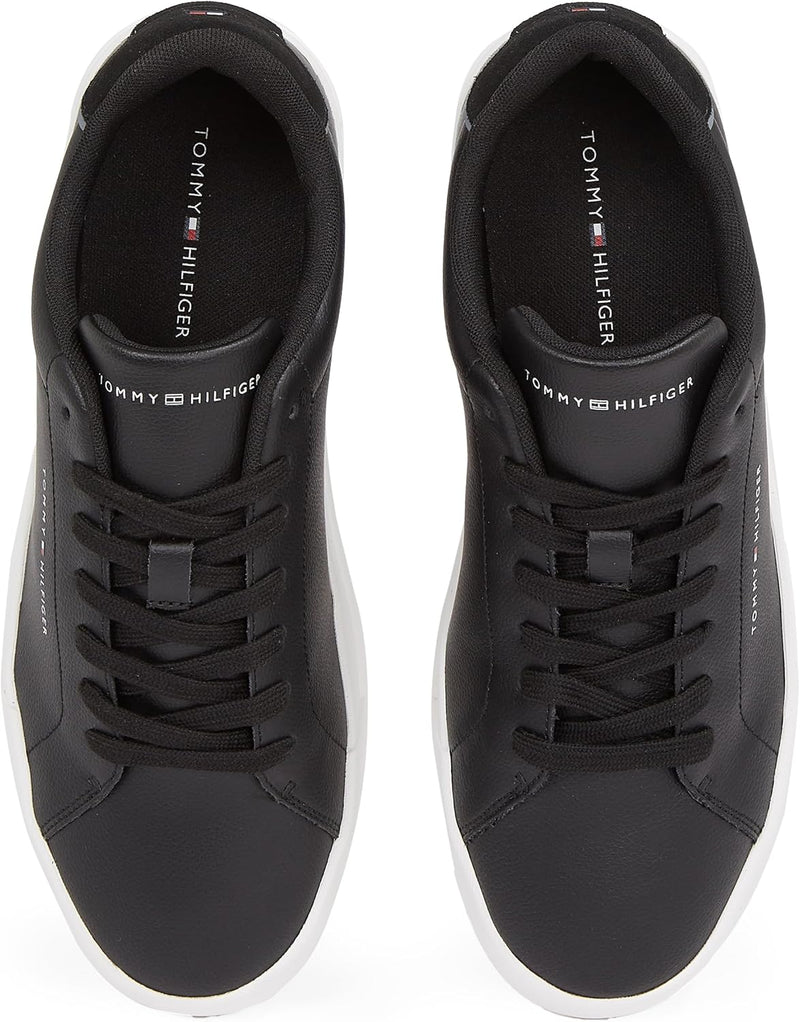 Tommy Hilfiger Men’s Detail Essential Leather Court Trainers