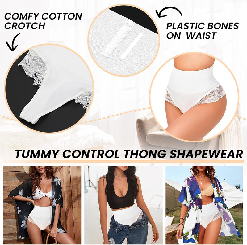 Tummy Control Thong Shapewear for Women Tummy Control Seamless Shaping Thong Underwear Body Shaper Panties