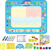 SKY-TOUCH Magic Water Doodle Mat,Extra Large Mess Free Colouring Baby Paint Mat,Aqua Water Doodle Mat,Mess Free Colouring Mat,Toddler Toys for 2 3 4 5 Year Old Boys Girls,100 80cm