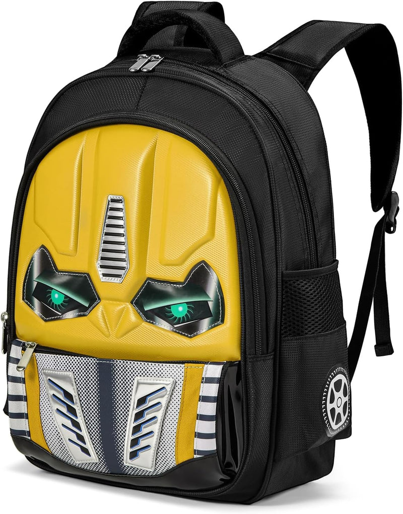 Ybaier Kids Backpack for School, Child Boys Bookbag, Kindergarten Elementary Toddler Bag Gift Ideas (Yellow)