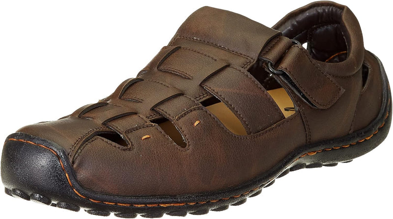 Men's Tan Fisherman Sandals - Coffee