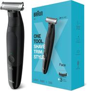 Braun Series X All-in-One Showerproof Beard Trimmer, Shaver, and Body Groomer for Men, with 5 combs for Face & Body, Gifts for Men, XT5100, black/silver - XT 3100 + Battery toothbrush