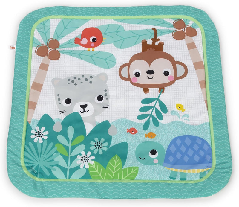 Bright Starts - Wild Wiggles FoldAway Activity Gym & Play Mat with Take-Along Toys, 0-12 months