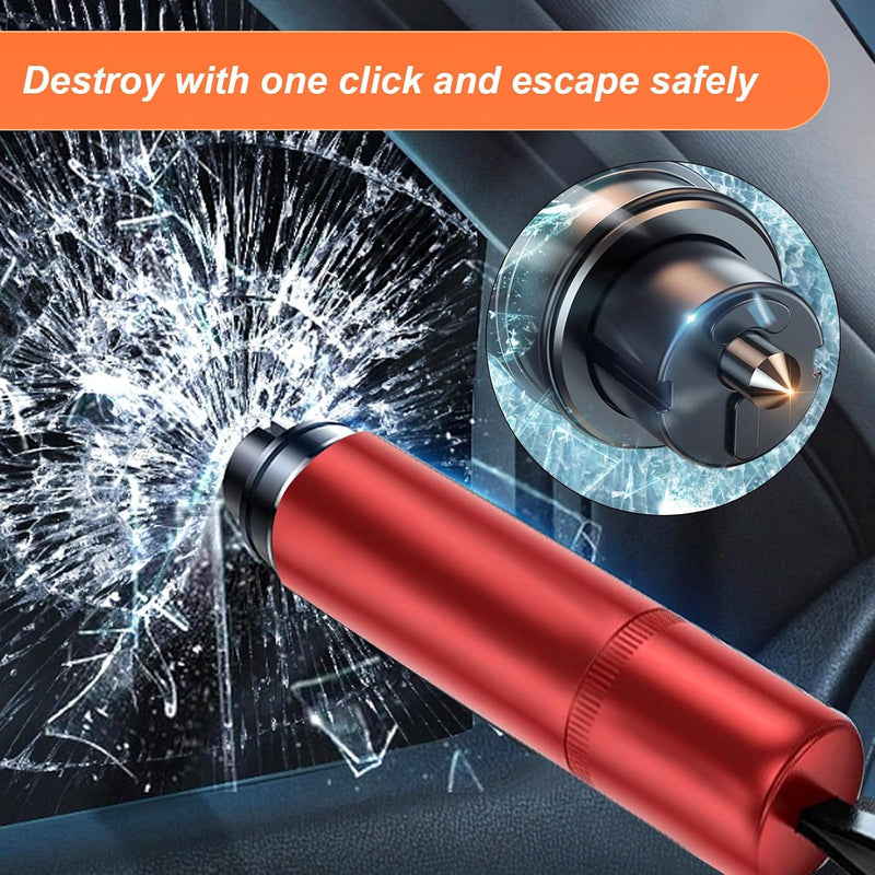 TimelessGrace 2 Pack Car Safety Hammer, Emergency Escape Tool One Second Window Breaker, Cutter Car Glass Breaker Life-Saving Emergency Artifact (Black)