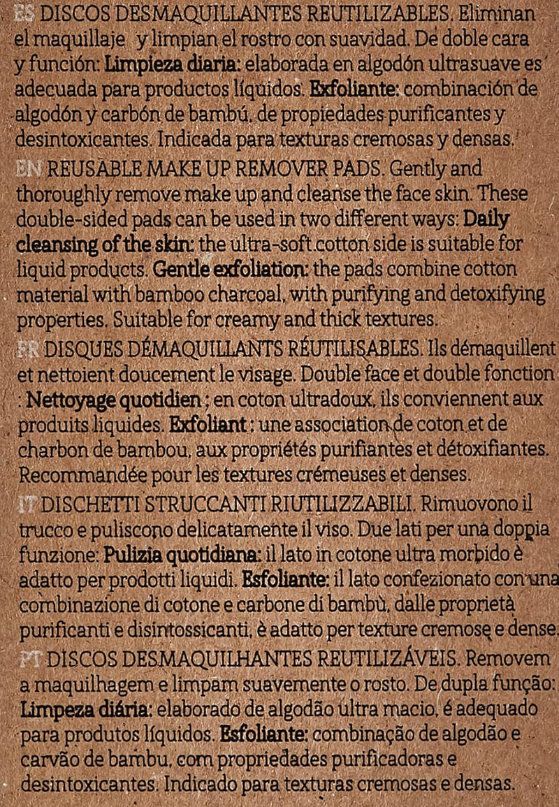 Beter Natural Fiber 6 Reusable Makeup Remover Pads - Sustainable Facial Cleansing