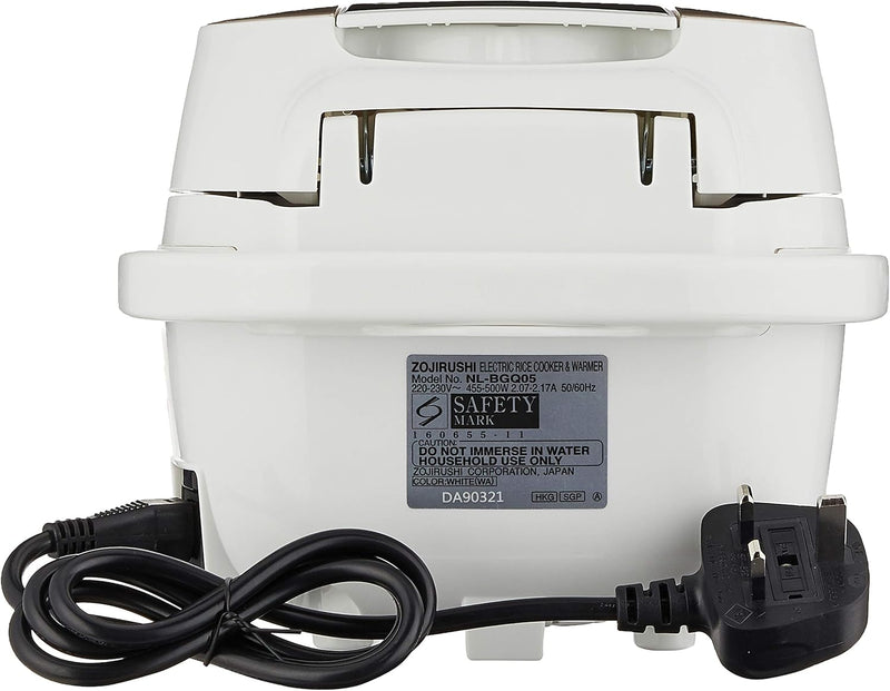 Zojirushi Fuzzy Logic Electronic Rice cooker/warmer 0.5 ltr White, NL-BGQ05-WA