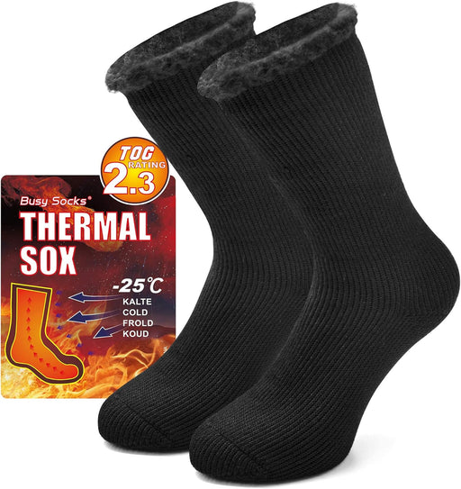 Unisex Thermal Sox by Busy Socks - Black