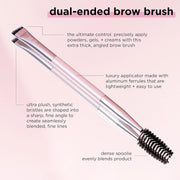 Real Techniques Dual-Ended Brow Brush, For Shaping & Filling, Travel-Friendly Spoolie, Blend Natural, Full, or Laminated Brows, Luxury Applicator, 1 Count - Dual Ended Brow Brush, 1 Count