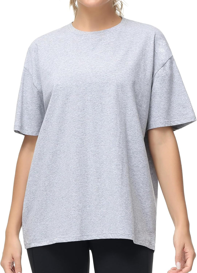 THE GYM PEOPLE Women's Casual Oversized T-Shirts Summer Crewneck Short Sleeve Workout Basic Tee Tops