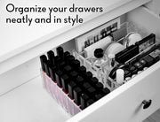 FAJ Lip Gloss Holder Organizer, 27 Spaces Clear Acrylic Makeup Lipgloss Display Case