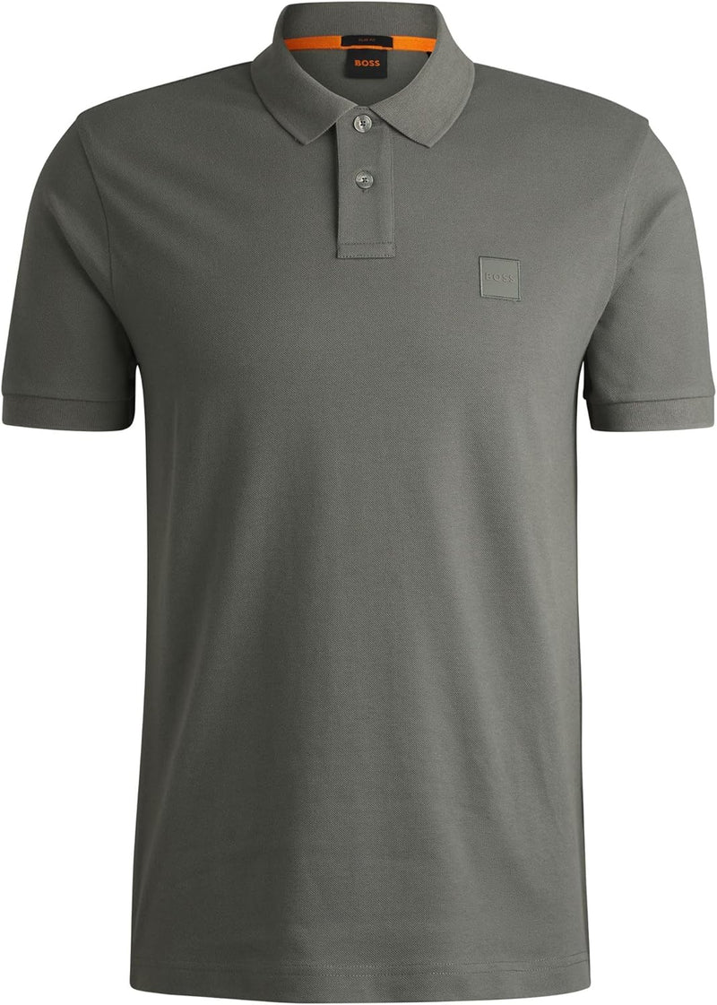 BOSS Men's Passenger Slim Fit Stretch Cotton Polo Shirt with Logo Patch