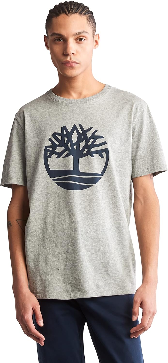 Mens TFO SS Tree Logo Non-Ringer Tee SHIRT - Medium Grey Heather