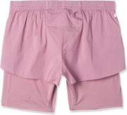 Run Fast 2 in 1 Shorts for Women, X-Large, Magic Mauve