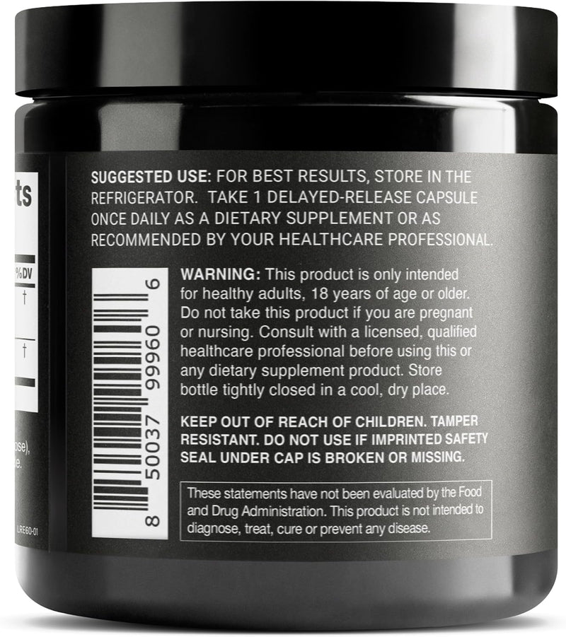 50 Billion CFU Lactobacillus Reuteri Probiotic 50mg per Serving - L Reuteri Probiotics - Highest CFU Count Lactobacillus Reuteri Probiotic - 60 Vegetarian Capsules - 60 Servings
