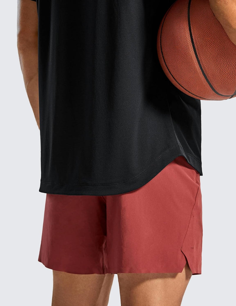 CRZ YOGA Men's Lightweight Short Sleeve T-Shirt Quick Dry Workout Running Athletic Tee Shirt Tops