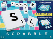 Scrabble Junior Kids Crossword Game With 2-Games-In-1, 2-Sided Game Board For 2 To 4 Players Ages 6 To 10 Years Old - Refreshed