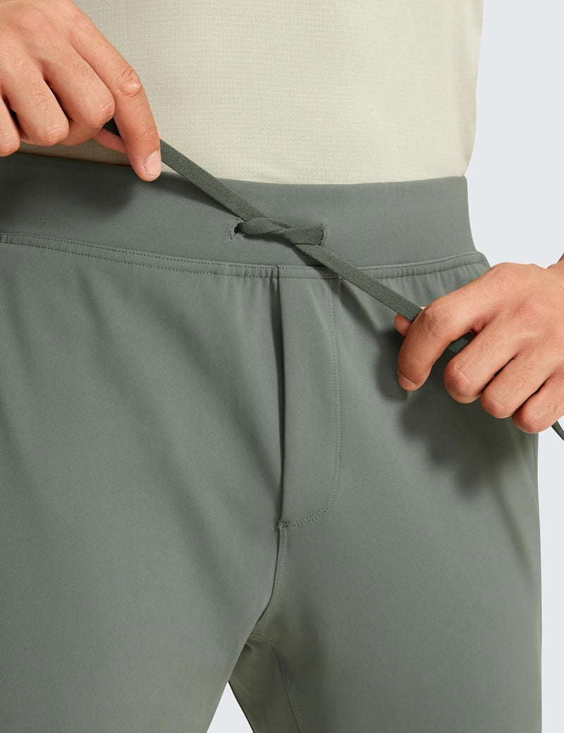 CRZ YOGA Men's Lightweight Jogger Pants - 30'' Elastic Stretchy Pants with Side Pockets