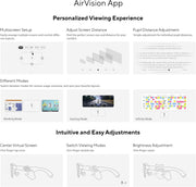 ASUS AirVision M1 Smart Glasses: 100" Wearable Display with All-Day Comfort, 1100 nits, 95% DCI-P3, Designed for ROG Ally, Windows Laptop and PCs, TÜV Rheinland Certified, Low Blue-Light - Black