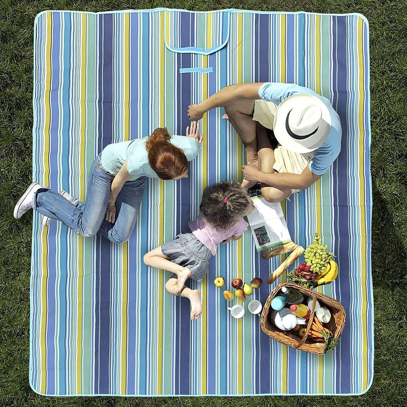 SKY-TOUCH Foldable Picnic Blanket Waterproof Beach Blanket Waterproof Picnic Blanket Portable Picnic Mat Portable Beach Mat For Outdoor Camping Family Outdoor Park Garden 200150cm
