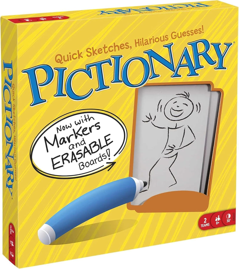 Mattel Games Pictionary Quick-Draw Guessing Game with Adult and Junior Clues, Multicolor, DKD49