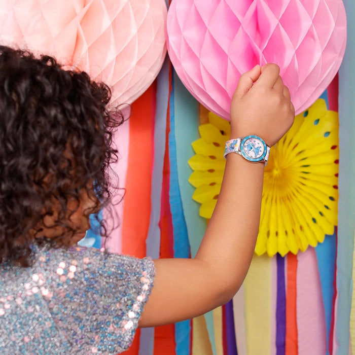 Disney Girl's Analog Quartz Watch with Silicone Strap LAS9011