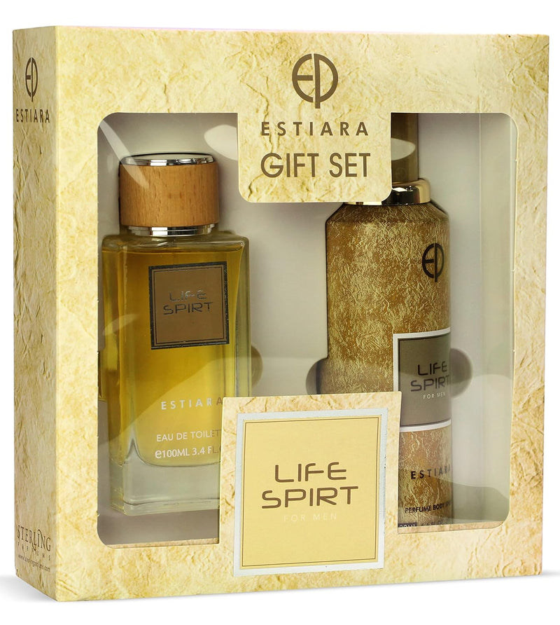 Estiara Life Spirt 2 Piece Gift Sets For Men - Eau De Toilette 100ML + 200ML Perfume Body Spray - perfume for men
