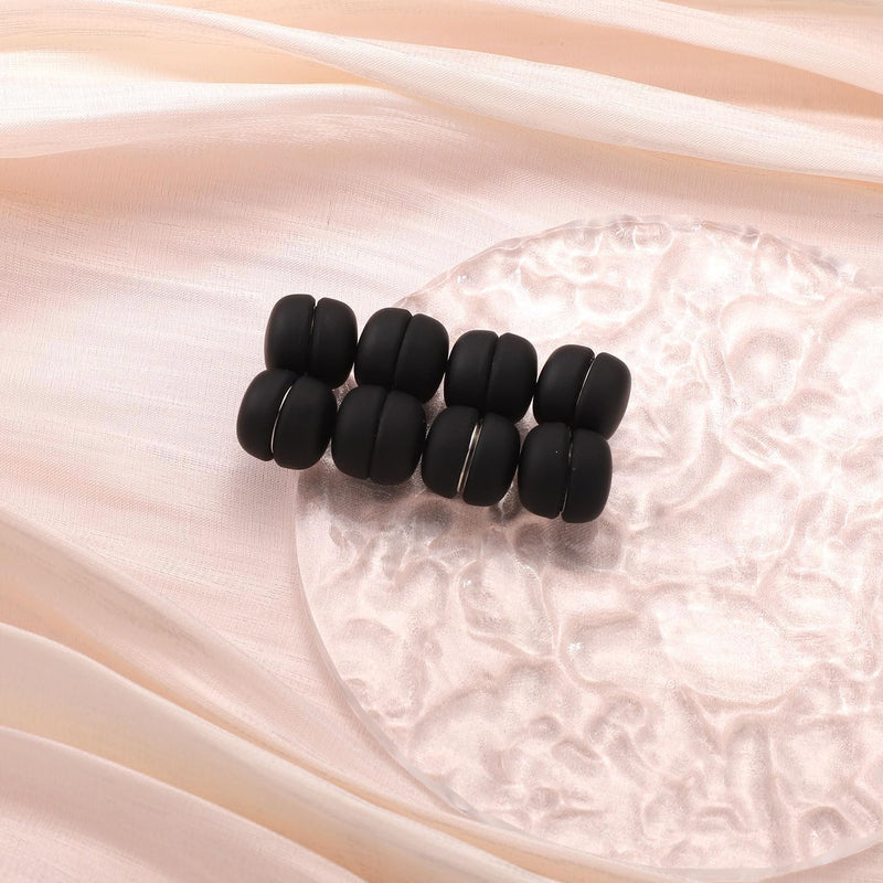 XIHIRCD 8Pcs Magnetic Hijab Pins, Small Hijab Magnets Multifunctional No-Snag Scarf Closure Pinless Brooch for Women Men Scarf Scarves Clothing (Black)