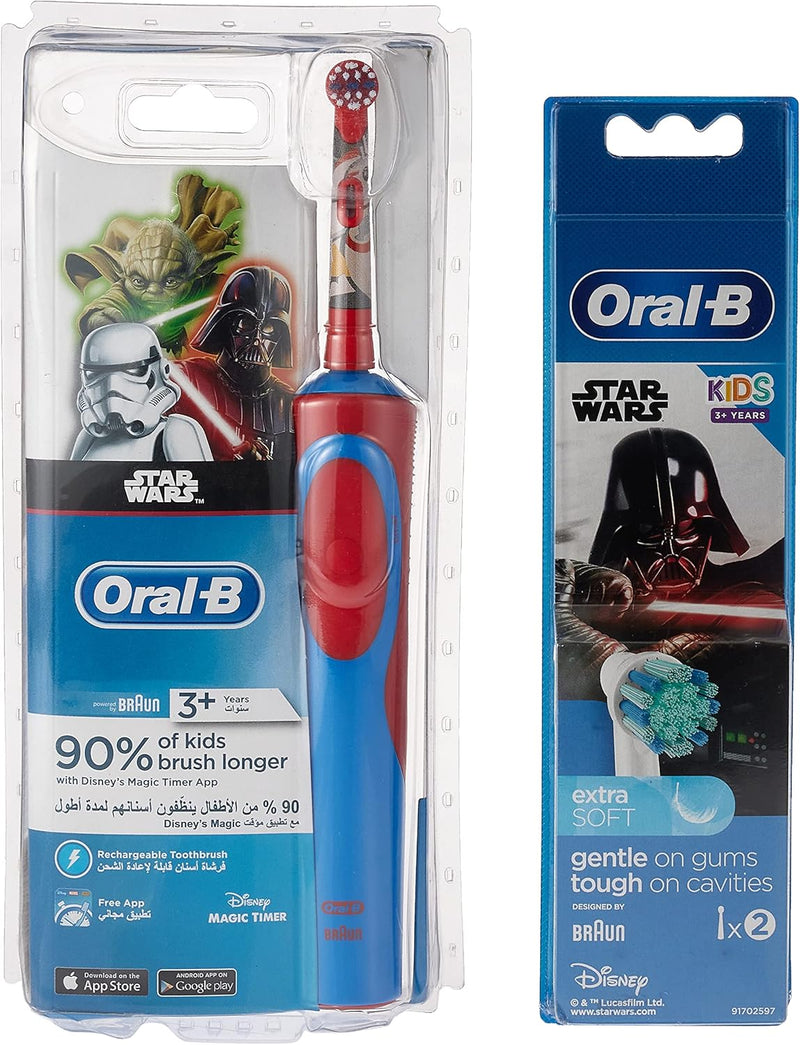 Oral-B Vitality Electric Rechargeable ToothbrUSh, D12513 - D12 Starwars + EB10-2