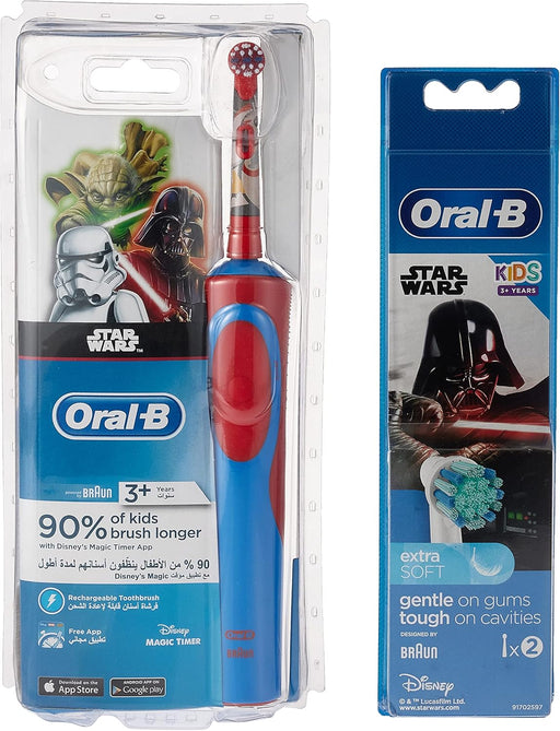 Oral-B Vitality Electric Rechargeable ToothbrUSh, D12513 - D12 Starwars + EB10-2