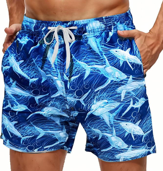 Sun Ora Men's Swim Trunks Quick Dry Swimming Shorts,Mesh Layer Swim Suit Beach Surfing Shorts with Mesh Pockets