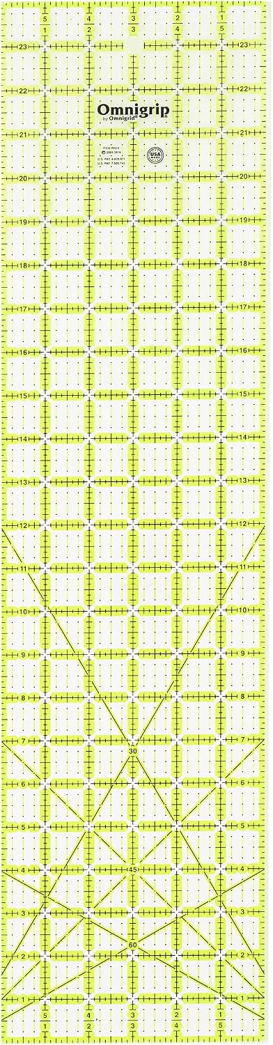 Omnigrid Non-Slip Ruler, 5" Square Sewing and Quilting Supplies - Rectangle Pack of 3