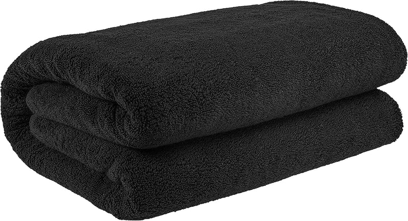 Cotton Paradise Hotel & Spa Quality, Absorbent and Soft Decorative Kitchen and Bathroom Sets, 6 Piece Turkish Towel Set, Includes 2 Bath Towels, 2 Hand Towels, 2 Washcloths, Charcoal Grey