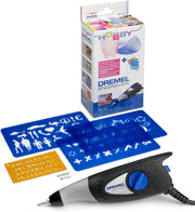 Bosch Dremel 290 Engraver - Compact Engraving Pen Tool with 3 Engraving Tips and 4 Craft Stencils for Engraving Wood, Metal, Ceramics, Plastic, Leather