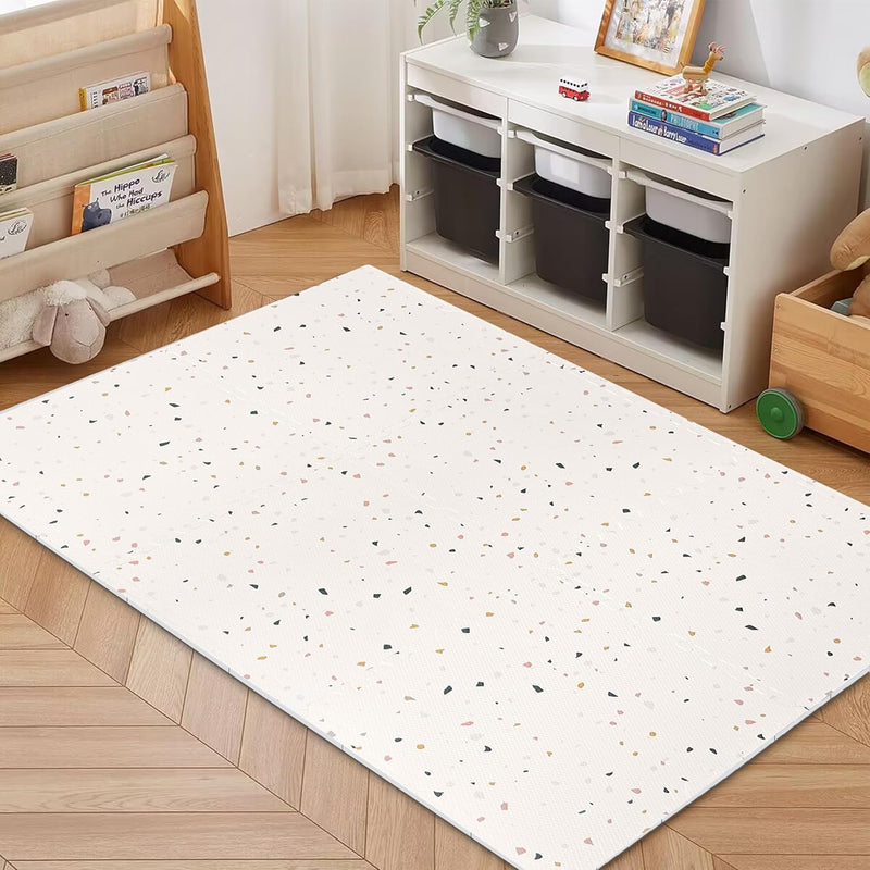 Simple Kid Co. Play Mat for Baby, Toddler and Infants, Six Interlocking Tiles Made with Soft Non-Toxic EVA Foam, 4x6 feet (Clay Terrazzo)