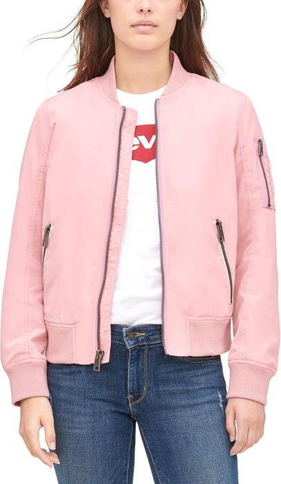 Levi's Women's Women's poly bomber jacket with contrast zipper pockets Jacket