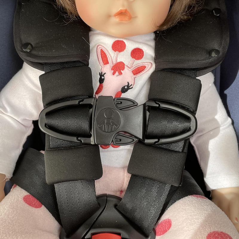 MdouLy Car Seat Chest Harness Clip Car Seat Safety Belt Clip Buckle Lock Stroller Chest Clip Universal Adjustable Guard for Baby and Kids Trend (Black)
