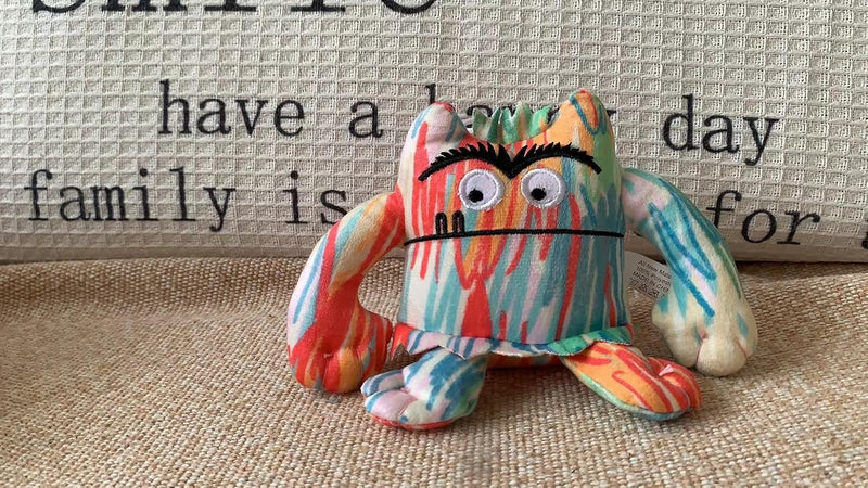 Colour Monster Doll Cute Emotion Monsters Animal, Inspired by Colourful Comic Books, Ideal Gift for Adults, Ideal for Birthdays, Holidays, and Room Décor