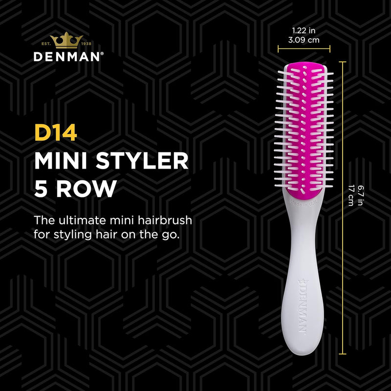 Denman Classic Styling Brush 7 Rows - D3 - Hair Brush for Blow-Drying & Styling â€“ Detangling, Separating, Shaping & Defining Curls
