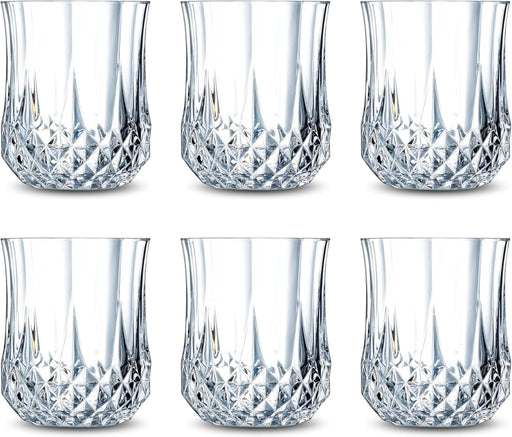 FEELINGS 6 PCS Glass Tumbler Set by Addox Premium Drinking Glasses 240ml (Crystal Luxe) - Crystal Luxe