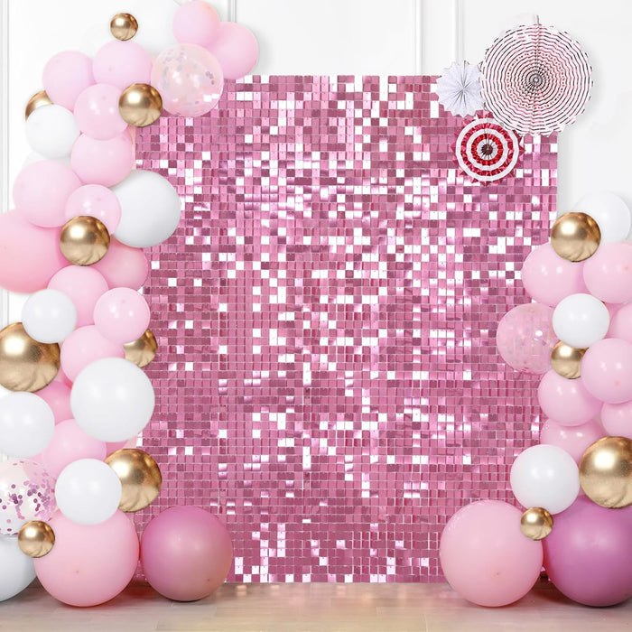LuoluoHouse Shimmer Wall Panel Sequin Backdrop 36 Panel Birthday Wedding Background Decoration Walls Anniversary Engagement Decorations