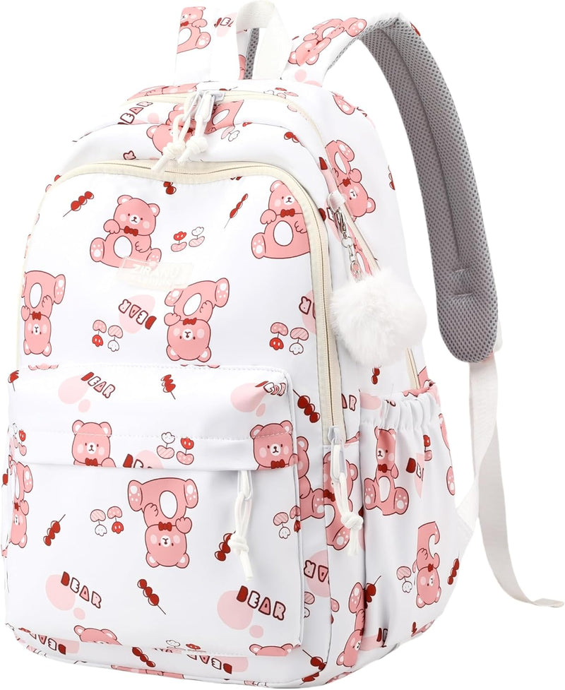 Mfikaryi Cute Cat Casual Daypack Teens Elementary School Backpack Students Bookbag for Girls Boysâ€¦