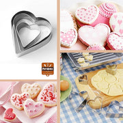PureBake Cookie Cutters Shapes Baking Set, 12PCS Flower Round Heart Star Shape Biscuit Stainless Steel Metal Molds Cutters for Kitchen Baking Halloween Christmas Small Cookie Cutters