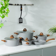 Delcasa Chef Master 10-Piece Cookware Set- DC2284 - GREY