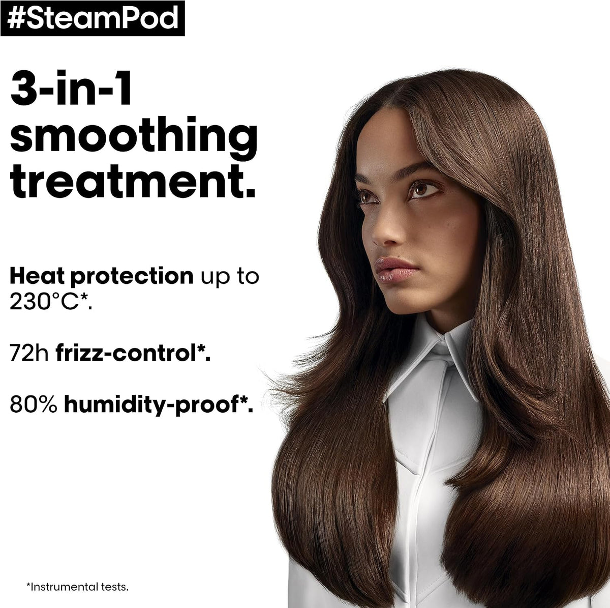 LOreal Professionnel, 3-In-1 Smoothing Treatment, Up to 72hr Frizz Control, Heat Protection, Shine, Steampod, For All Hair Types, 50ml – image 3